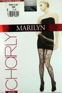 Marilyn Charly 525 R1/2 rajstopy kwiaty 20DEN black
